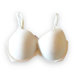 Victoria’s Secret T-shirt Bra Size 32DDD White Push-up Underwire Full Coverage‎
